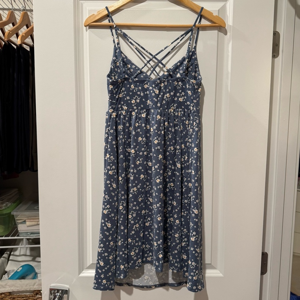 NINE BRITTON Lizzy Maternity Brushed Knit Dress XS Blue Floral - Picture 10 of 14